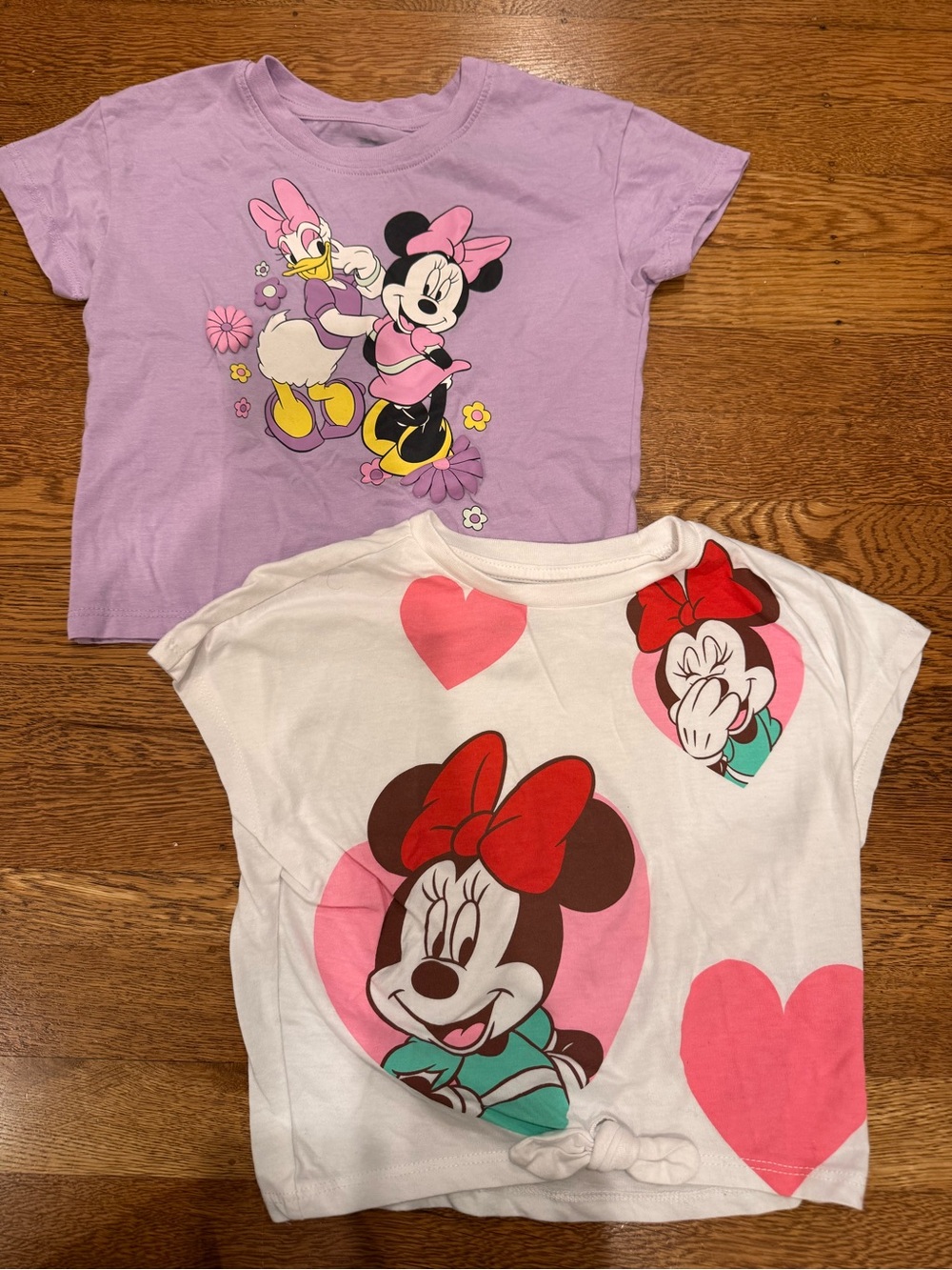 Disney Minnie Mouse & Daisy Two-Pack Girls' Tops, Pink & purple size toddler 3T